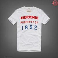 heren abercrombie korte tees property of 1892 wit rood blauw Mode Vintage z67zb957